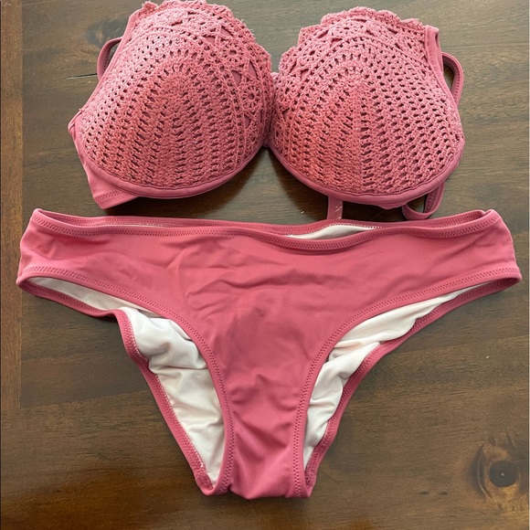 PINK/PEACH 2-PIECE BIKINI - Picture 2 of 2